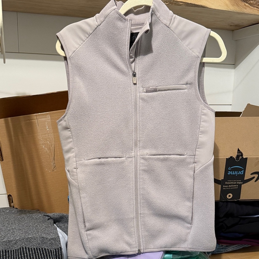 Figs in shift fleece vest
